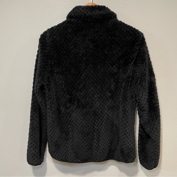 Marika Allie Plush Fleece Mockneck Pullover Jacket Sweatshirt Small Black Sherpa - Picture 5 of 8